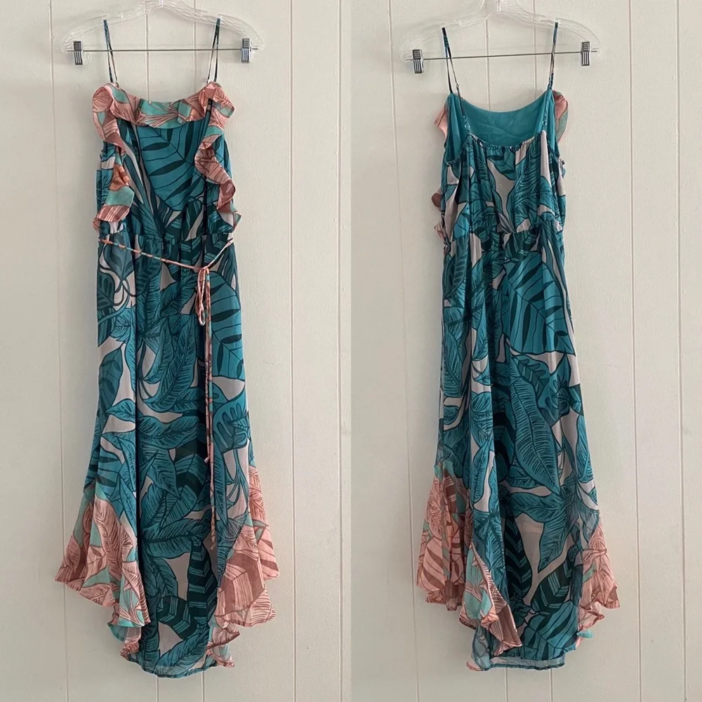 Anthro Farm Rio Ruffled Botanical Maxi Dress - Picture 2 of 7